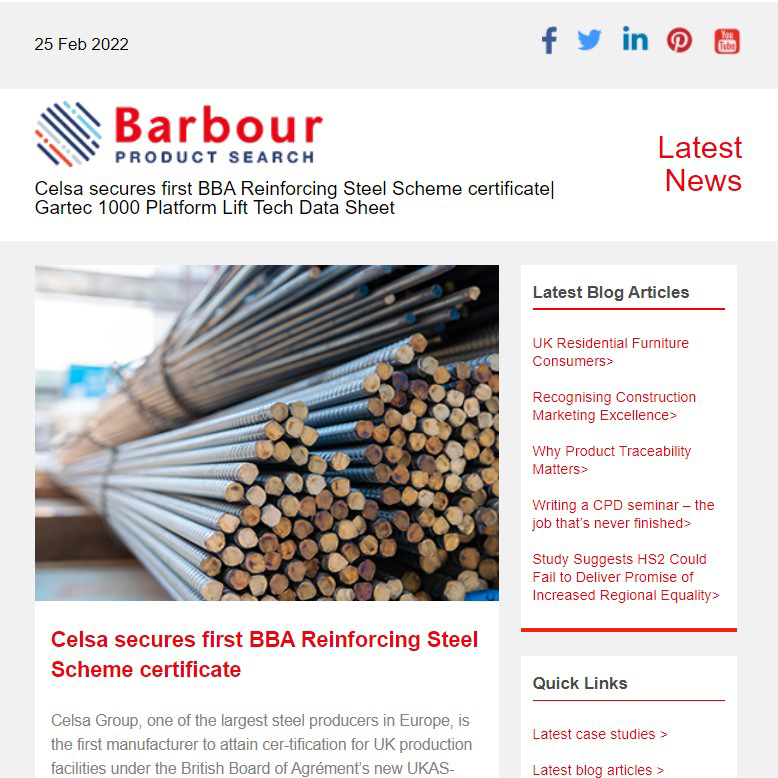 Celsa secures first BBA Reinforcing Steel Scheme certificate|  Gartec 1000 Platform Lift Tech Data Sheet